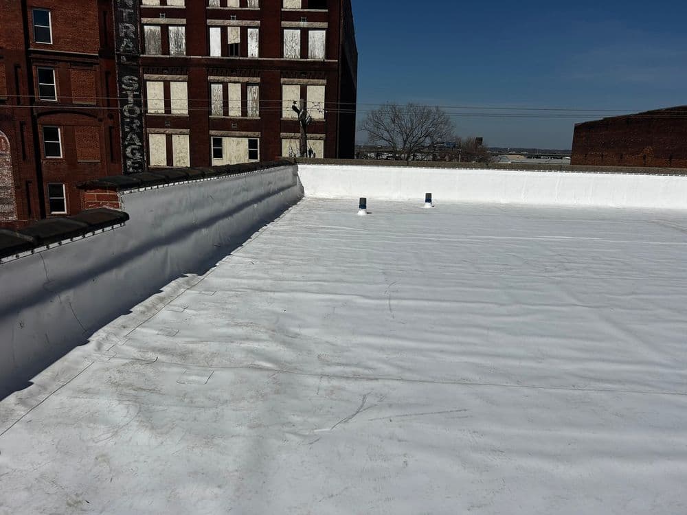 Project Old Tar Roof Gone - Fresh TPO Flat Roof Installed image